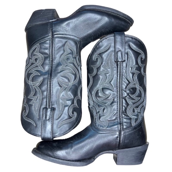 Laredo Shoes Laredo Maddie Western Round Toe Block Heel Leather